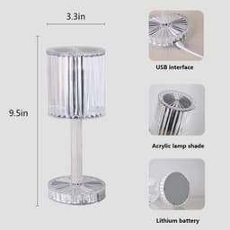 مصباح طاولة ديكوري كريستالي بإضاءة LED 2