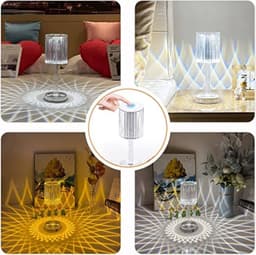 مصباح طاولة ديكوري كريستالي بإضاءة LED 3